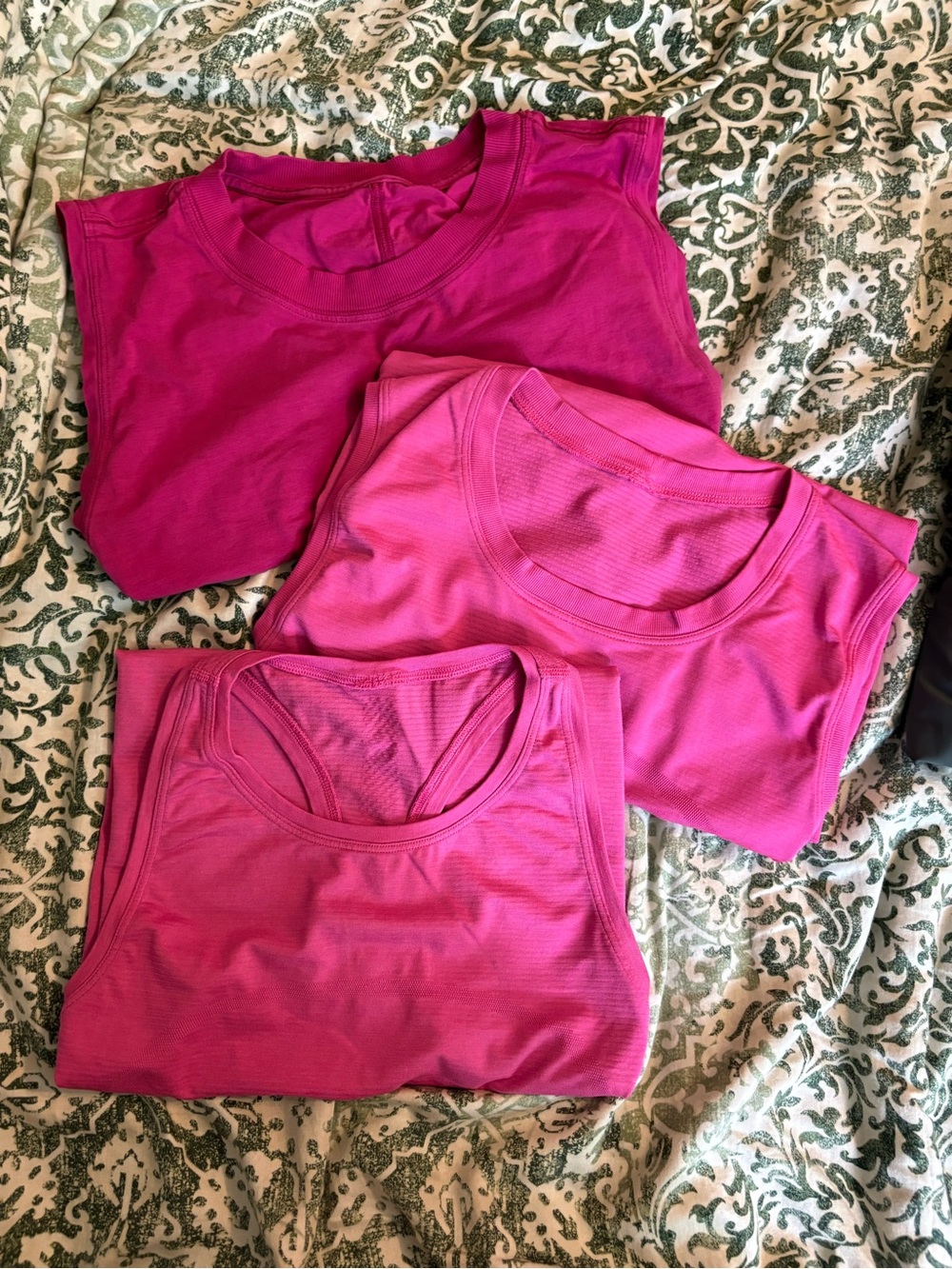 lululemon athletica Three-Piece Pink Tank Set